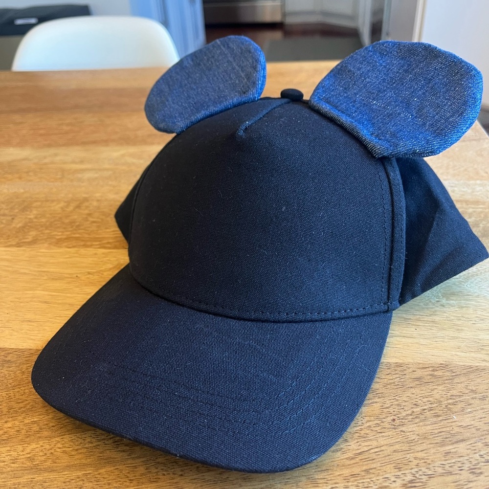 Black Cap with Denim Disney Ears